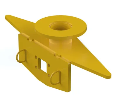Vestil Steel Fifth Wheel Trailer Spotter, 3" Receiver, 4K Yellow