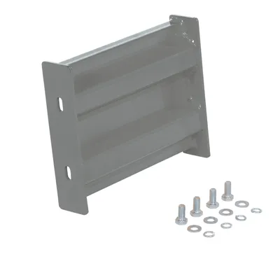 Vestil Steel 2 Ribbed Bolt On Style Guard Rail 6 In. Length Gray Semi Gloss