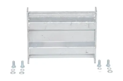 Vestil Galvanized Steel 2 Ribbed Bolt On Style Guard Rail 6 In. Length Gray