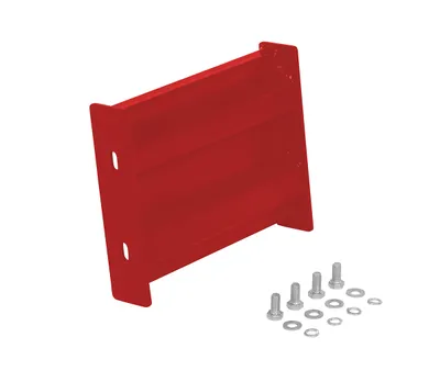 Vestil Steel 2 Ribbed Bolt On Style Guard Rail 6 In. Length Red