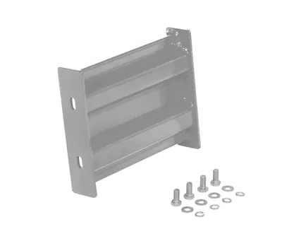 Vestil Steel 2 Ribbed Bolt On Style Guard Rail 6 In. Length Silver