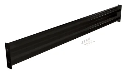Vestil Steel 2 Ribbed Bolt On Style Guard Rail 114 In. Length Black