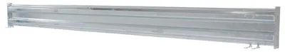 Vestil Galvanized Steel 2 Ribbed Bolt On Style Guard Rail 114 In. Length Gray