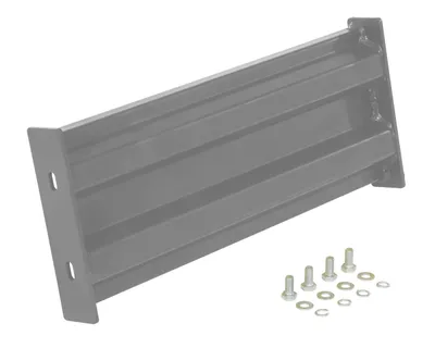 Vestil Steel 2 Ribbed Bolt On Style Guard Rail 18 In. Length Gray Semi Gloss