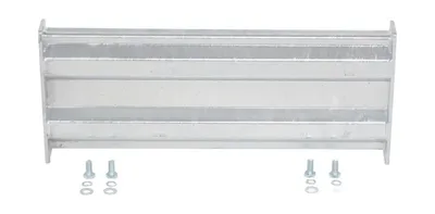 Vestil Galvanized Steel 2 Ribbed Bolt On Style Guard Rail 18 In. Length Gray