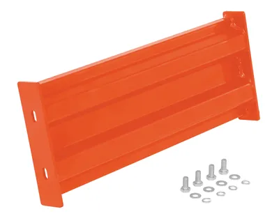 Vestil Steel 2 Ribbed Bolt On Style Guard Rail 18 In. Length Orange