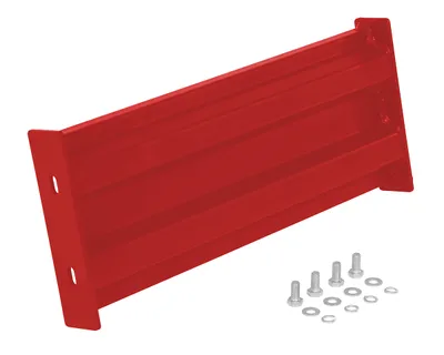 Vestil Steel 2 Ribbed Bolt On Style Guard Rail 18 In. Length Red