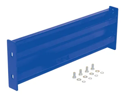 Vestil Steel 2 Ribbed Bolt On Style Guard Rail 30 In Length Blue