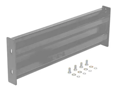 Vestil Steel 2 Ribbed Bolt On Style Guard Rail 30 In Length Gray Semi Gloss
