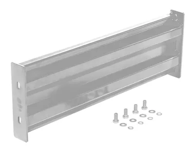 Vestil Steel 2 Ribbed Bolt On Style Guard Rail 30 In Length Silver