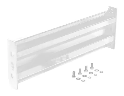 Vestil Steel 2 Ribbed Bolt On Style Guard Rail 30 In Length White