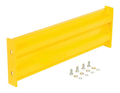 Vestil Steel 2 Ribbed Bolt On Style Guard Rail 30 In Length Yellow