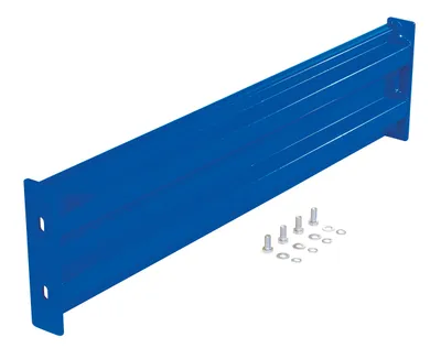 Vestil Steel 2 Ribbed Bolt On Style Guard Rail 42 In. Length Blue