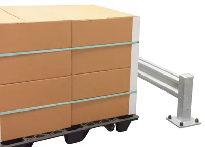 Vestil GR-F2R-BO-4-HDG structural guard rails (drop-in and bolt-on style) shown from an alternate angle