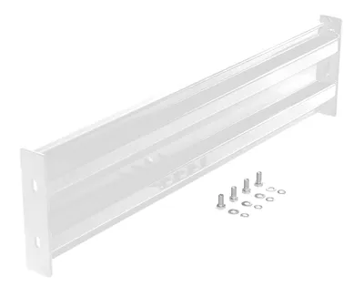 Vestil Steel 2 Ribbed Bolt On Style Guard Rail 42 In. Length White