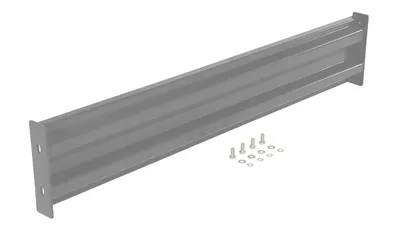 Vestil Steel 2 Ribbed Bolt On Style Guard Rail 54 In. Length Gray Semi Gloss