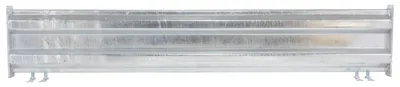 Vestil Galvanized Steel 2 Ribbed Bolt On Style Guard Rail 54 In. Length Gray