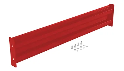 Vestil Steel 2 Ribbed Bolt On Style Guard Rail 54 In. Length Red