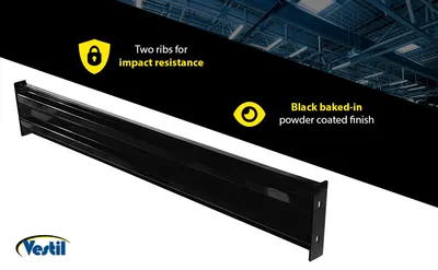 Vestil GR-F2R-BO-6-BK structural guard rails (drop-in and bolt-on style) feature highlights