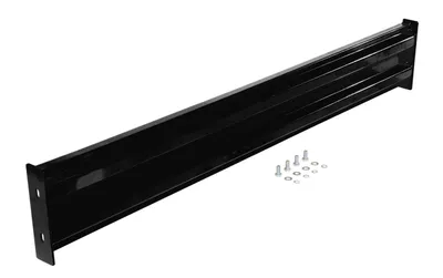 Vestil Steel 2 Ribbed Bolt On Style Guard Rail 66 In. Length Black