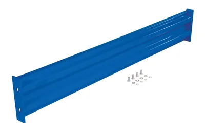Vestil Steel 2 Ribbed Bolt On Style Guard Rail 66 In. Length Blue