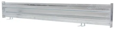 Vestil Galvanized Steel 2 Ribbed Bolt On Style Guard Rail 66 In. Length Gray
