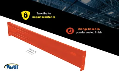 Vestil GR-F2R-BO-6-OR structural guard rails (drop-in and bolt-on style) feature highlights