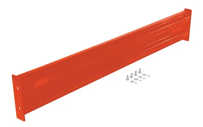 Vestil Steel 2 Ribbed Bolt On Style Guard Rail 66 In. Length Orange