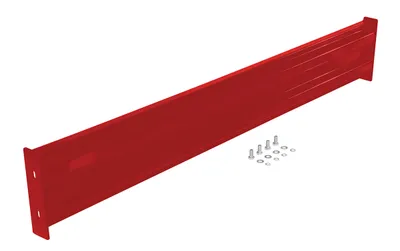 Vestil Steel 2 Ribbed Bolt On Style Guard Rail 66 In. Length Red