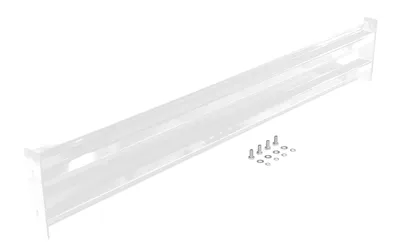 Vestil Steel 2 Ribbed Bolt On Style Guard Rail 66 In. Length White