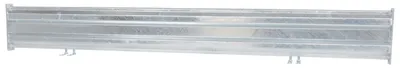 Vestil Galvanized Steel 2 Ribbed Bolt On Style Guard Rail 78 In. Length Gray
