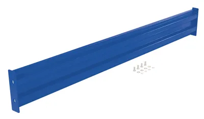 Vestil Steel 2 Ribbed Bolt On Style Guard Rail 90 In. Length Blue