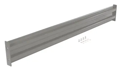 Vestil Steel 2 Ribbed Bolt On Style Guard Rail 102 In. Length Gray Semi Gloss
