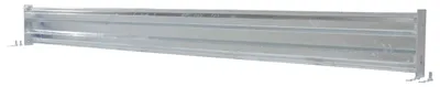 Vestil Galvanized Steel 2 Ribbed Bolt On Style Guard Rail 102 In. Length Gray