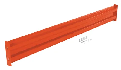 Vestil Steel 2 Ribbed Bolt On Style Guard Rail 102 In. Length Orange