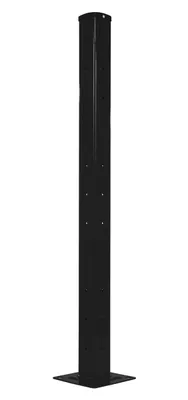Vestil Steel Rigid Tube Post Bolt On Style 60 In. For 2 Ribbed Guard Rails Black