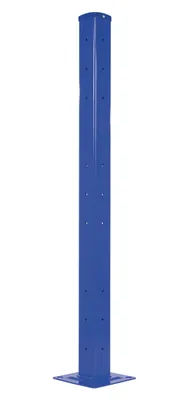 Vestil Steel Rigid Tube Post Bolt On Style 60 In. For 2 Ribbed Guard Rails Blue