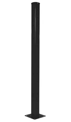 Vestil Steel Rigid Tube Post Bolt On Style 72 In. For 2 Ribbed Guard Rails Black