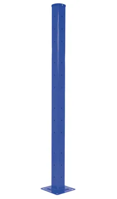 Vestil Steel Rigid Tube Post Bolt On Style 72 In. For 2 Ribbed Guard Rails Blue
