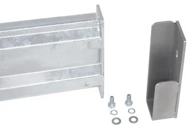 Vestil GR-F2R-DI-1-HDG structural guard rails (drop-in and bolt-on style) shown from an alternate angle