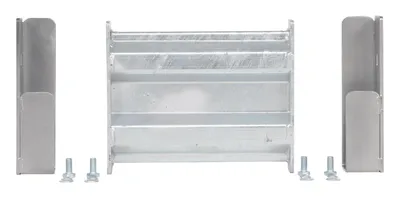 Vestil Galvanized Steel 2 Ribbed Drop In Style Guard Rail 6 In. Length Gray