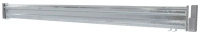 Vestil Galvanized Steel 2 Ribbed Drop In Style Guard Rail 114 In. Length Gray