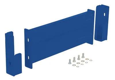 Vestil Steel 2 Ribbed Drop In Style Guard Rail 18 In. Length Blue