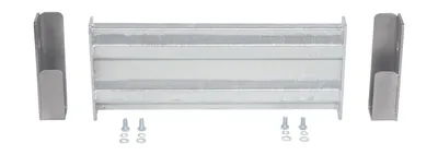 Vestil Galvanized Steel 2 Ribbed Drop In Style Guard Rail 18 In. Length Gray