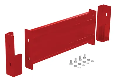 Vestil Steel 2 Ribbed Drop In Style Guard Rail 18 In. Length Red