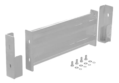 Vestil Steel 2 Ribbed Drop In Style Guard Rail 18 In. Length Silver
