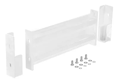Vestil Steel 2 Ribbed Drop In Style Guard Rail 18 In. Length White