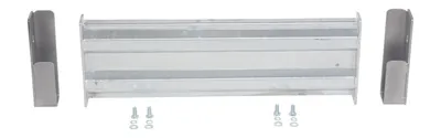 Vestil Galvanized Steel 2 Ribbed Drop In Style Guard Rail 30 In Length Gray