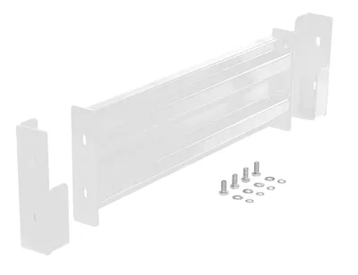 Vestil Steel 2 Ribbed Drop In Style Guard Rail 30 In Length White