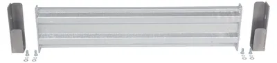 Vestil Galvanized Steel 2 Ribbed Drop In Style Guard Rail 42 In. Length Gray